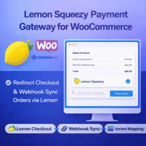 Lemon Squeezy Payment Gateway for WooCommerce (1-Year License)